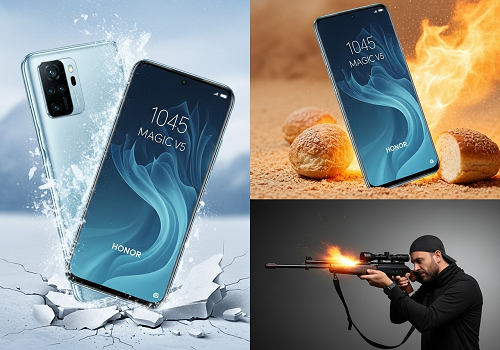 آنر برای اینکه نشون بده مجیک V5 چقدر محکمه، اون رو منجمد می‌کنه، حرارت می‌ده و بهش گلوله شلیک می‌کنه